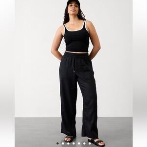RETREAT LINEN HIGH RISE WIDE LEG PANT